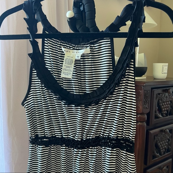 Max Studulio Black and White Stripe Summer Dress - Picture 5 of 5